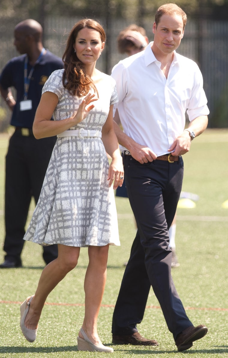 Image: The Duke And Duchess Of Cambridge And Prince Harry Visit Bacon's College
